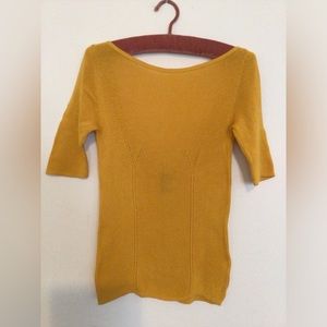 Vintage Canary Yellow Jean Paul Gaultier Maille Made by Fuzzi  Knit Top in Sz L